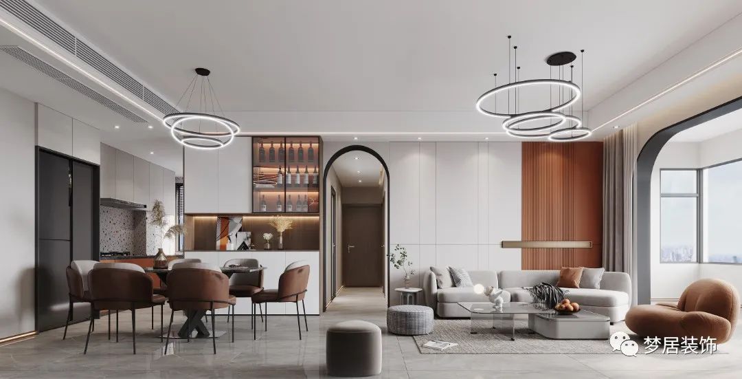 【夢居】121㎡三居室，現(xiàn)代風(fēng)格營造低調(diào)奢華的居室感受。
