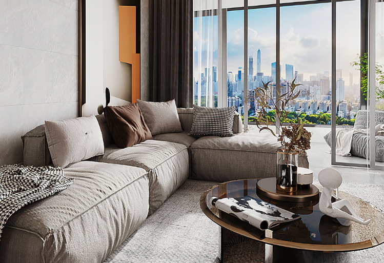 【夢居】102㎡現(xiàn)代無主燈設計，格調(diào)生活，盡在簡雅中。