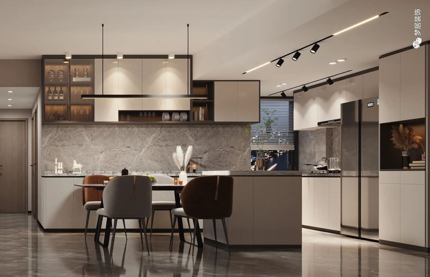 【夢居】116㎡現(xiàn)代簡約家居，客餐廚一體，打造寬敞舒適的前衛(wèi)之居！