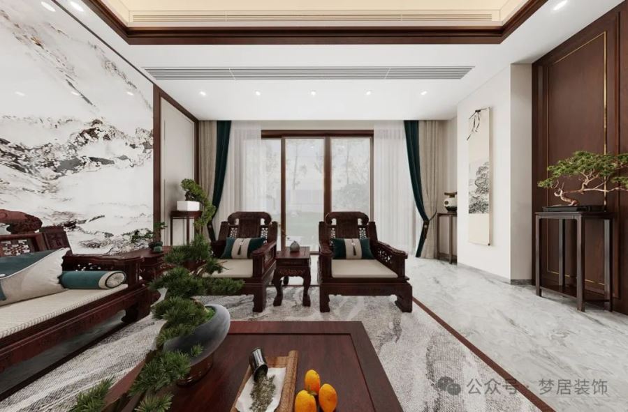 夢居&裝修設(shè)計 | 600㎡中式別墅設(shè)計：古韻今風(fēng)，詩意棲居。